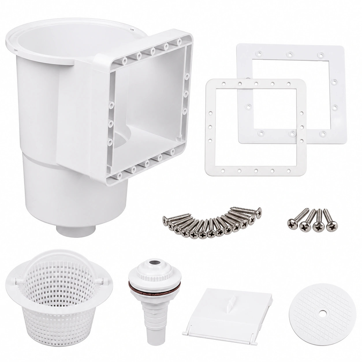 Well2wellness Skimmer set S1 - Kit Skimmer di Surface per Piscine Completo con ugello di Ingresso