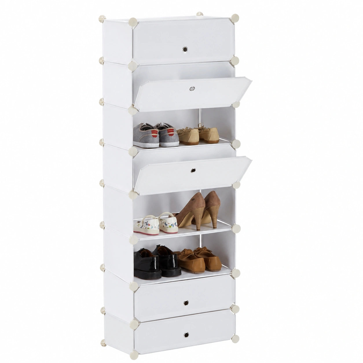 Armadio, 10 Ripiani, Sistema a Incastro, Salvaspazio, HxLxP 176 × 49 × 37 cm ca.