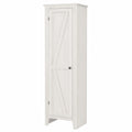 Mobile Bagno, con una Porta e 4 Scomparti, Mobiletto Salvaspazio, 47 × 41 × 183 cm, Armadietto Alto e Streto