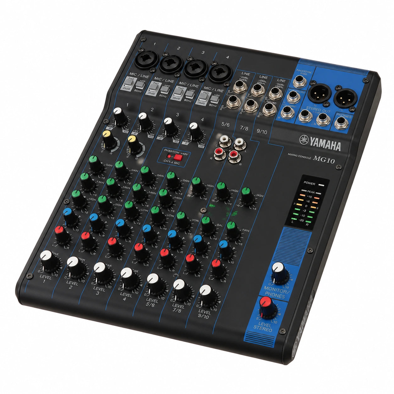 Yamaha MG10 Mixer Audio - Console di Mixaggio Compatta con 10 Canali d'Ingresso e Preamplificatori Microfonici D-PRE