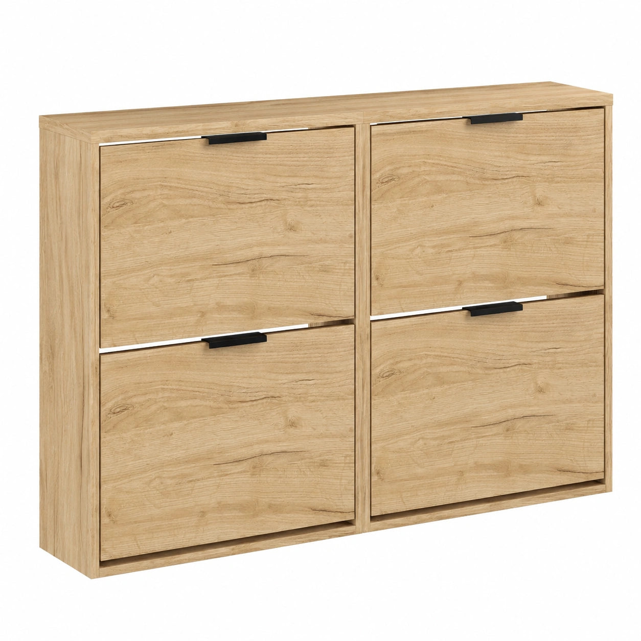 Planetmöbel 2 x scarpiera salvaspazio con 2 ante, scarpiera armadio con 4 ripiani, porta scarpe per ingresso, corridoio, guardaroba 60 × 23 × 80,5 cm
