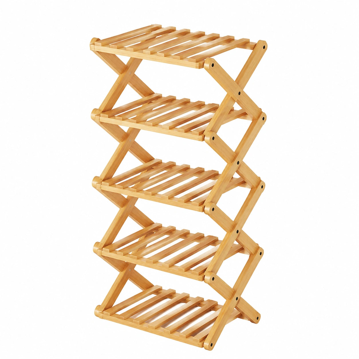 Organizzatore Verticale per Scarpe in Bambù, Scaffale alto Multifunzionale e Stretto per Scarpe per Ingresso, Armadio, Angolo, Camera da Letto