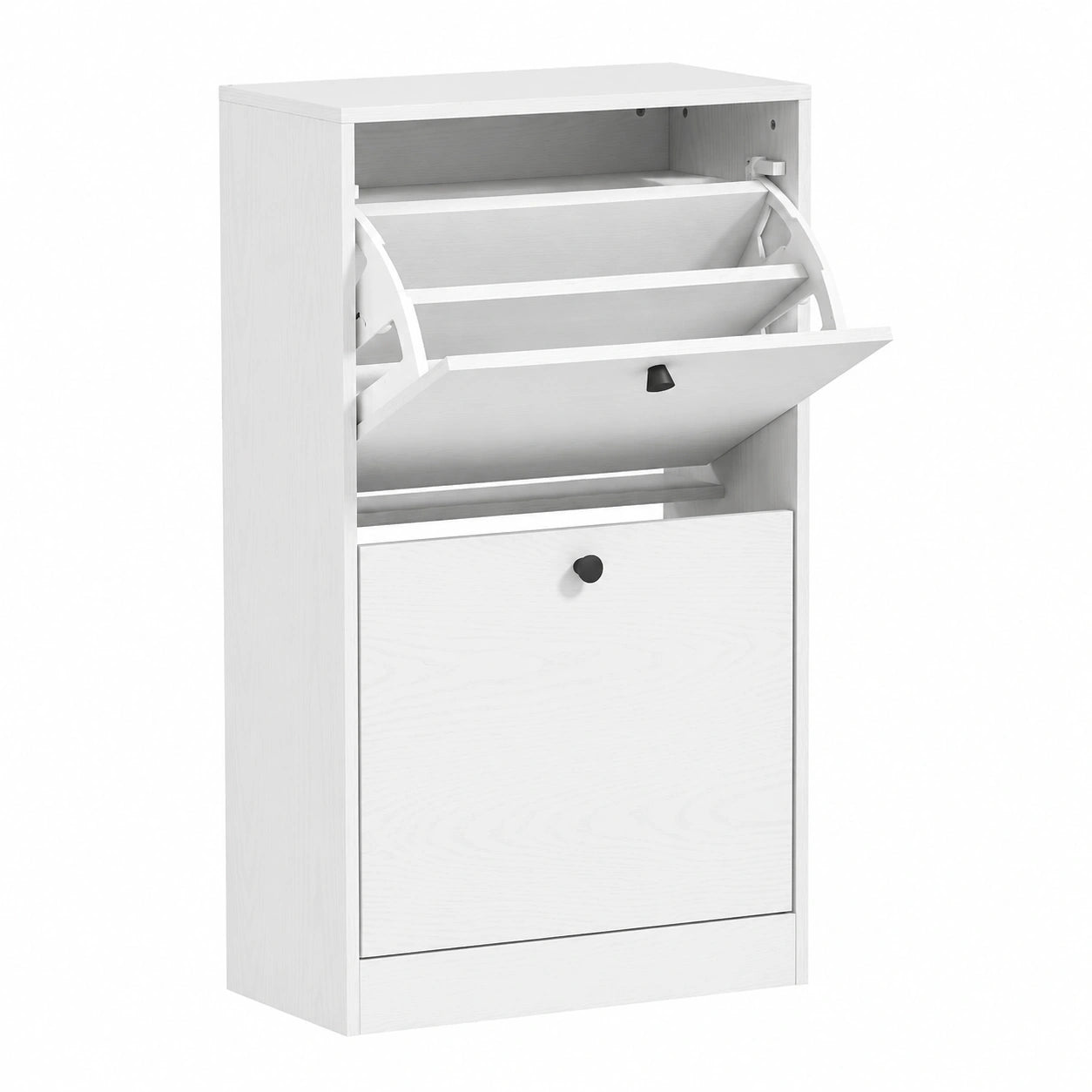 Armadio stretto scarpe 2 ante 8 paia 47 × 26 × 85 cm bianco venato, Scarpiere per l'ingresso, con ripiani regolabili.