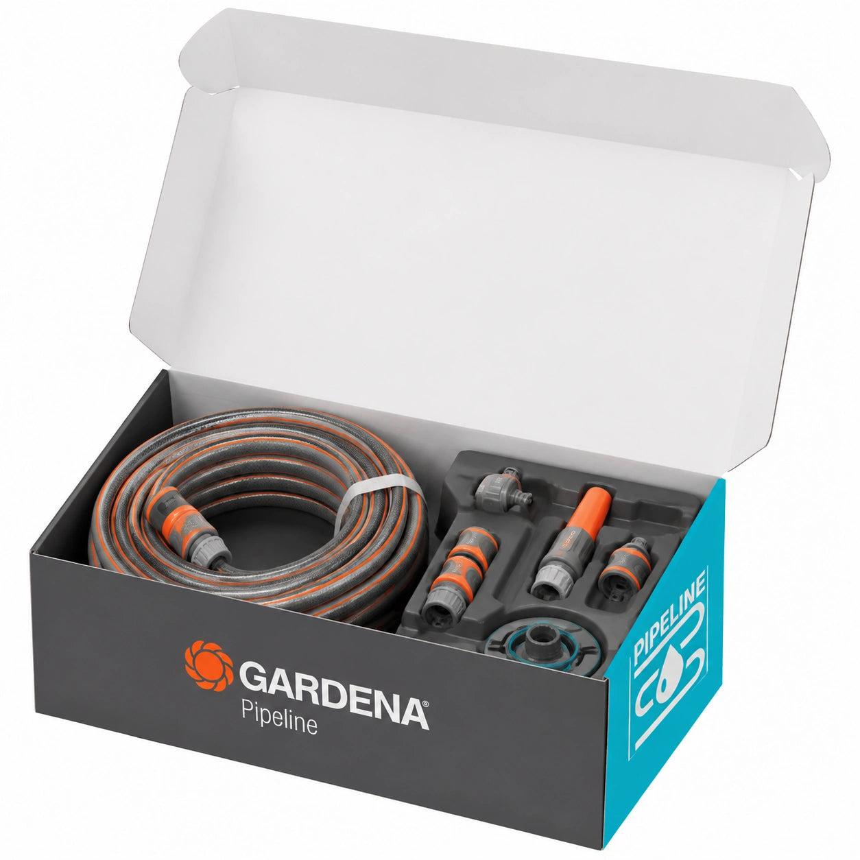 Gardena Sistema Irrigatore Start set Pipeline: set Completo per L'Ingresso nel Sistema Pipeline, Prelievo di Acqua Intorno in Casa E in Giardino
