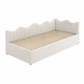 Letto singolo per bambini, divano letto 90 × 200 cm, letto imbottito con spazio di archiviazione, letto per ragazzi con illuminazione LED