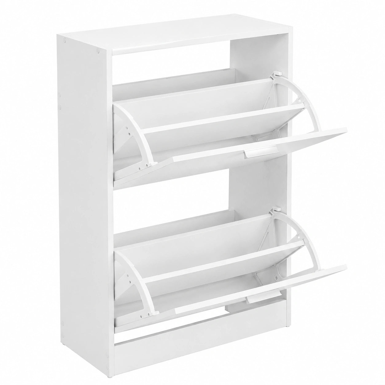 Armadio Portascarpe Alto Stretto per Ingresso Corridoio 63 × 24 × 81cm Bianco
