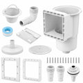 Set di skimmer per piscina, skimmer da incasso, con ugello di ingresso e altri accessori, set completo per piscine a parete in acciaio, ugello