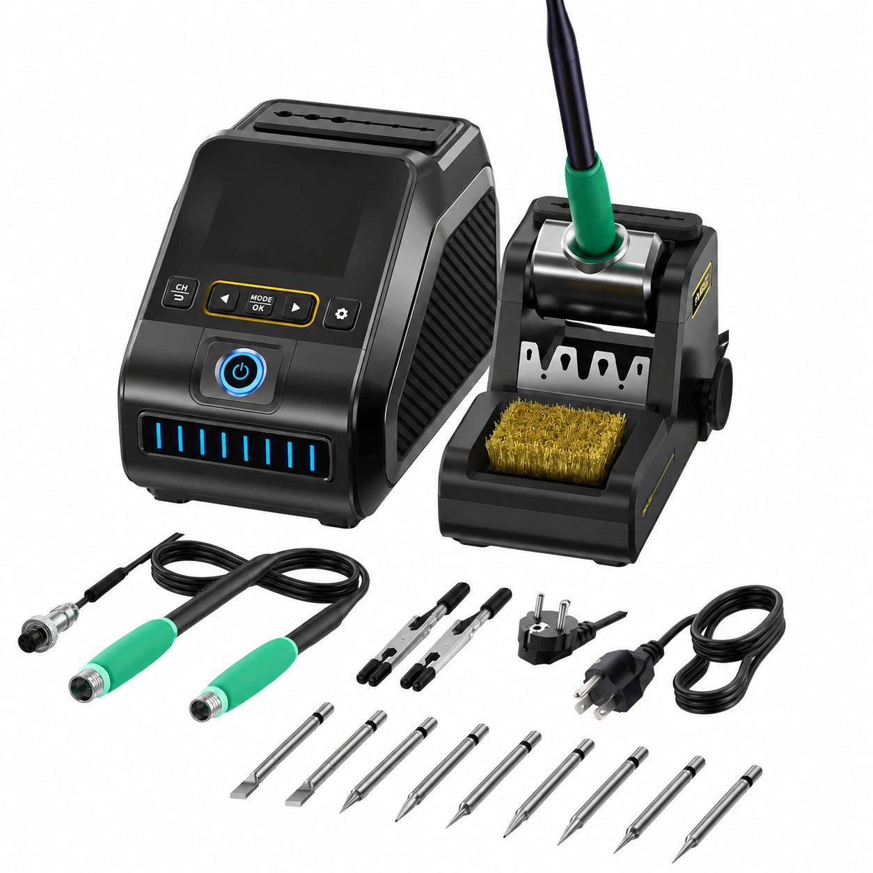 Potenza ripagata Riscaldamento Saldatore Staion C210 C245 Maniglia Saldatura Elettronica Saldatura Stazione di Rilavorazione DWS-200 set Completo